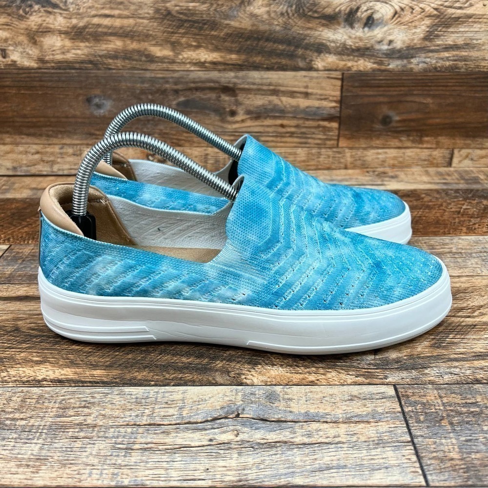Blue Slip-On Women Shoes - Picture 3 of 8